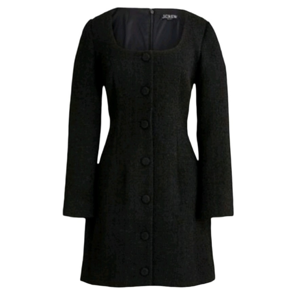 J. Crew Sophia Maritime Tweed Dress - Black